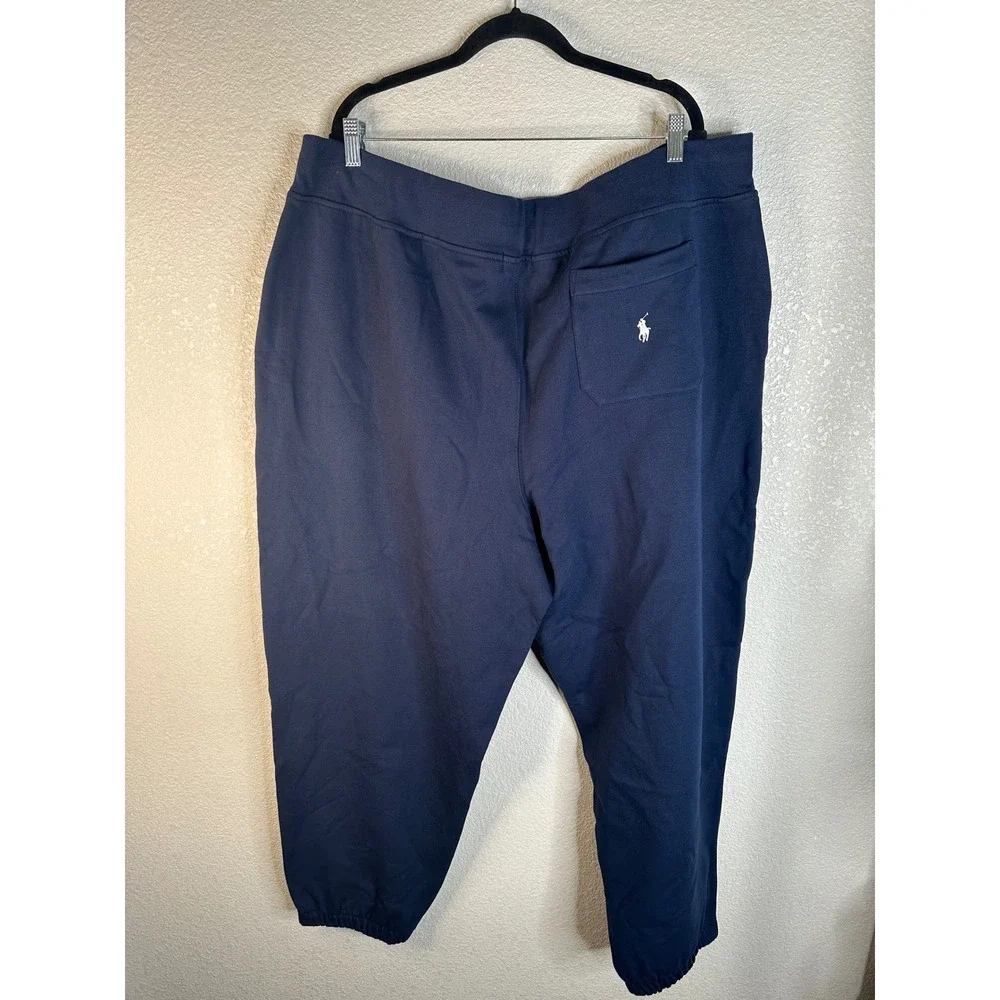 Polo Ralph Lauren Men's Navy Blue Gothic P Embroidered Jogger Sweatpants 3XB